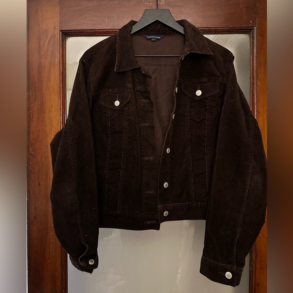 Lands End Size L brown corduroy jacket